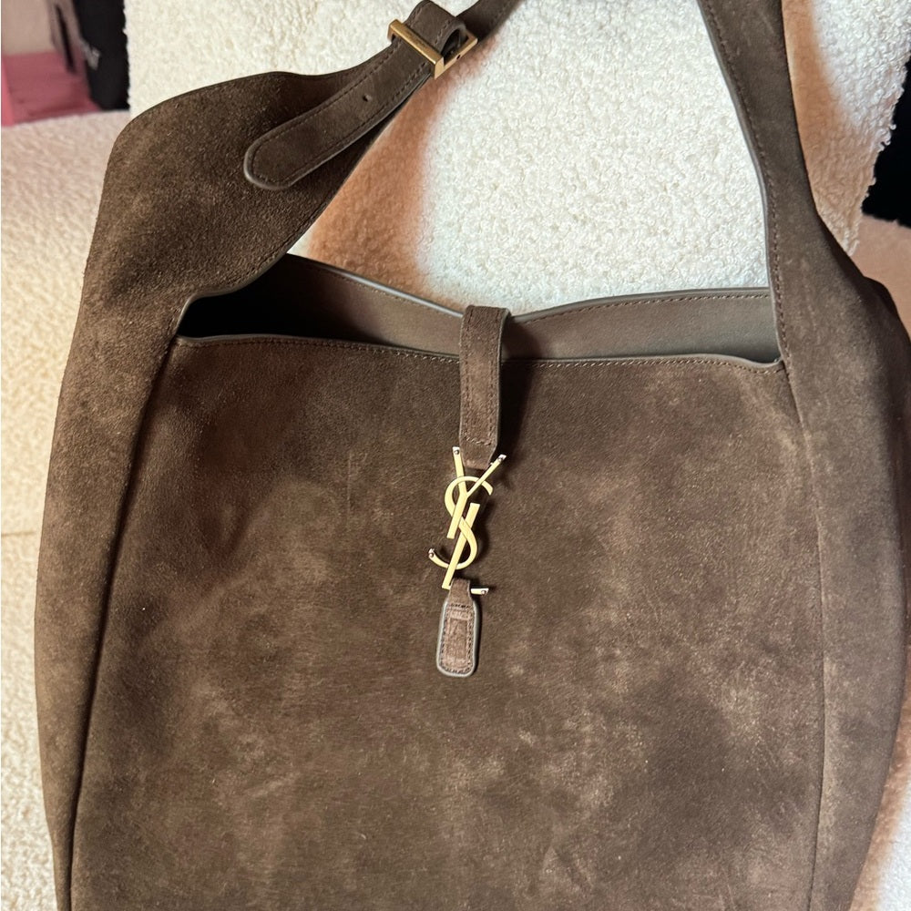 Suede hobo boho satchel tote bag